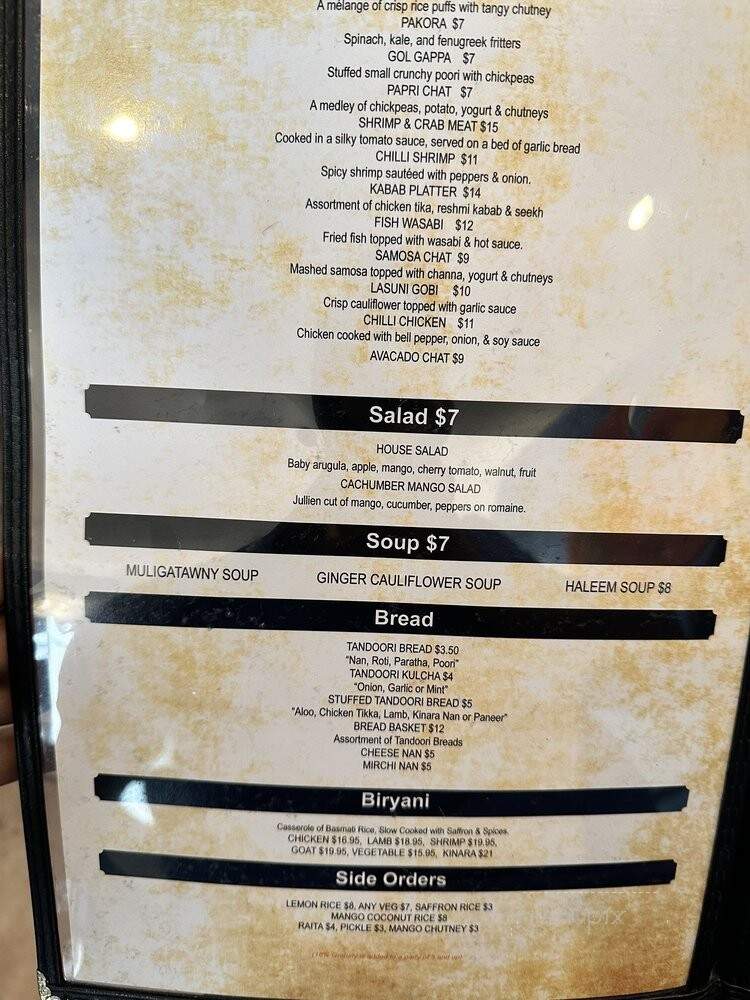 Rudra Indian Bistro - Teaneck, NJ menu_pic