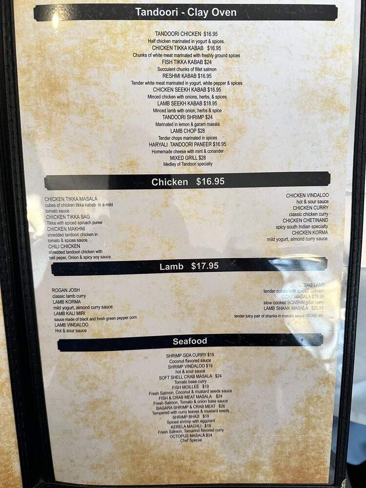 Rudra Indian Bistro - Teaneck, NJ menu_pic
