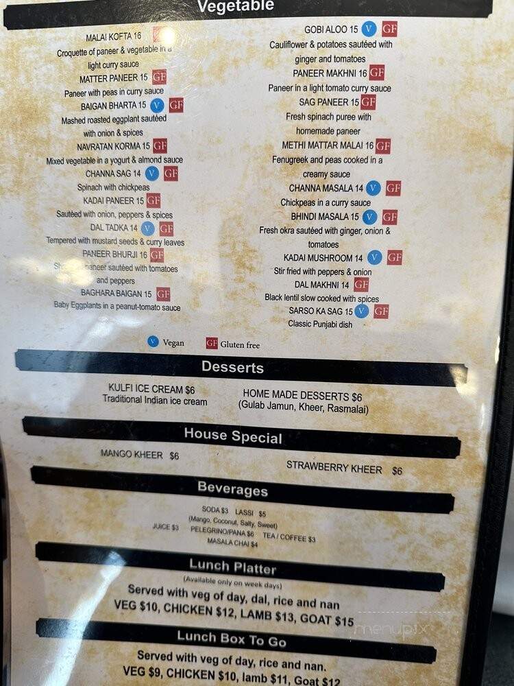 Rudra Indian Bistro - Teaneck, NJ menu_pic