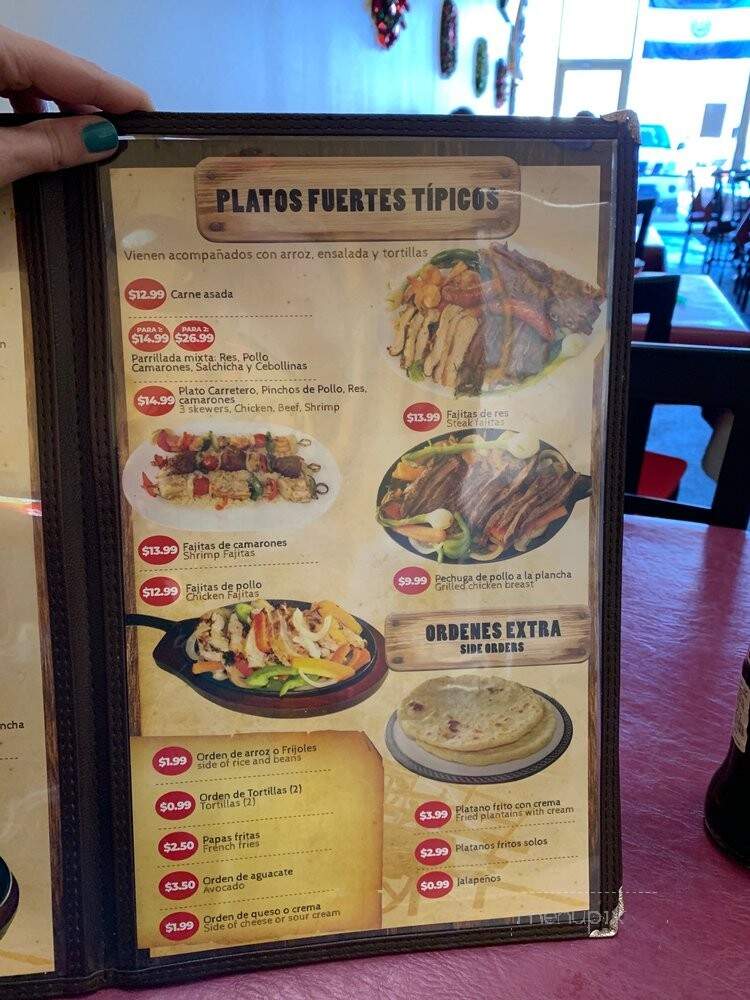 La Carreta Salvadorena Restaurante - Dallas, TX menu_pic