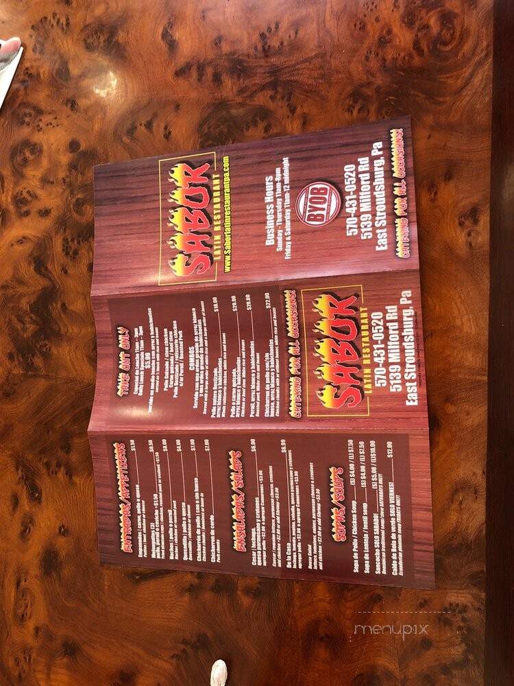 Sabor Latin Restaurant & Bakery - East Stroudsburg, PA menu_pic