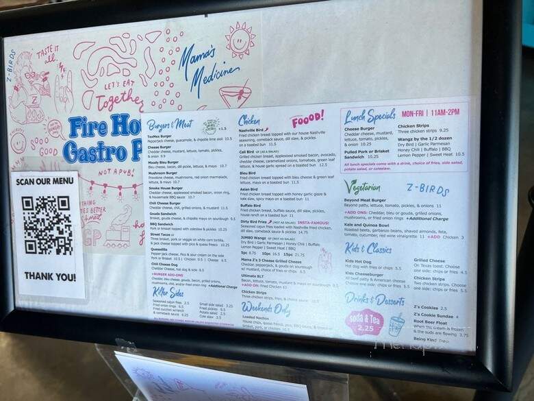 FireHouse Gastro Park - Grand Prairie, TX menu_pic