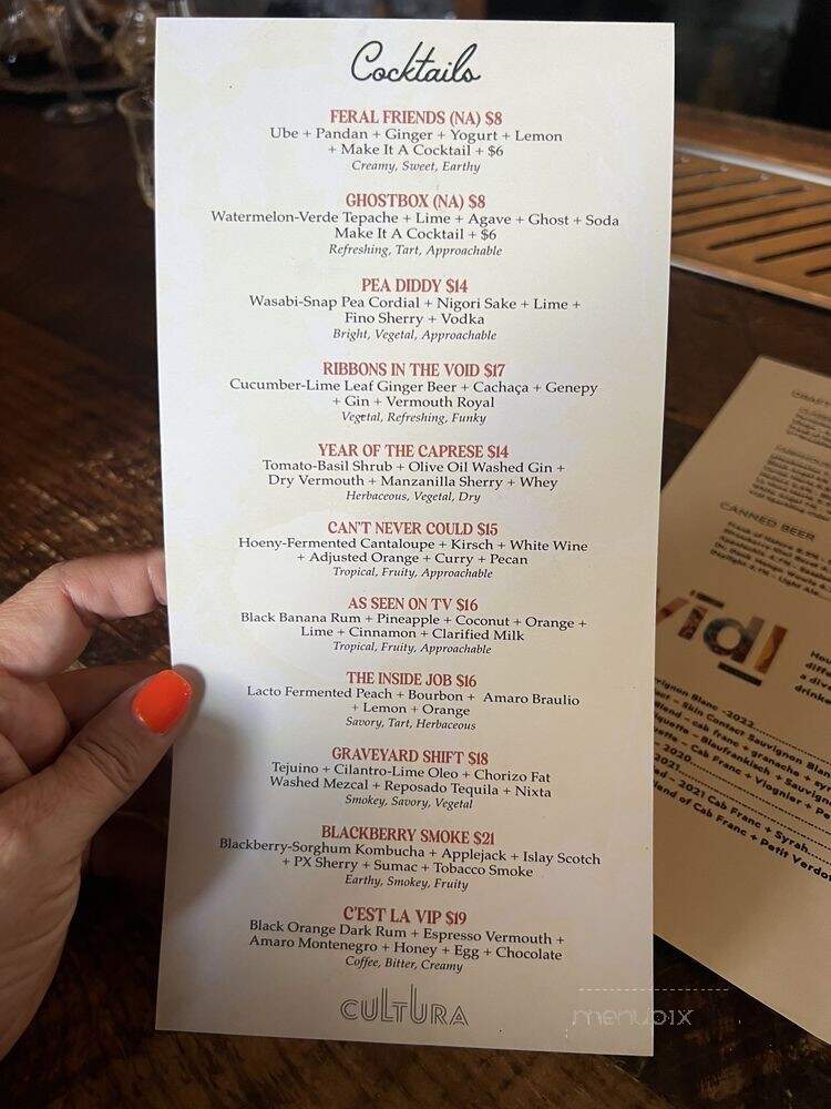 Cultura - Asheville, NC menu_pic