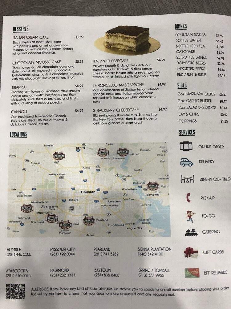 Brooklyn Pizzeria - Spring, TX menu_pic