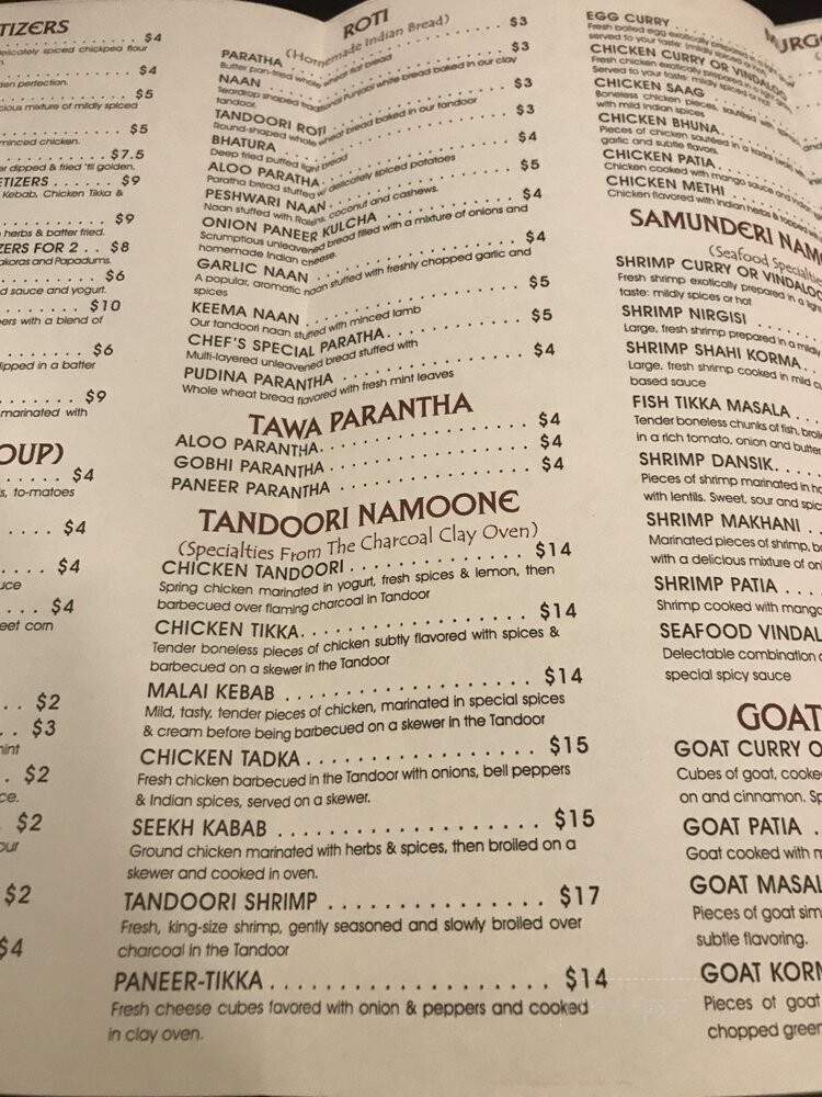 Clove, Fine Indian Dining - Easton, PA menu_pic