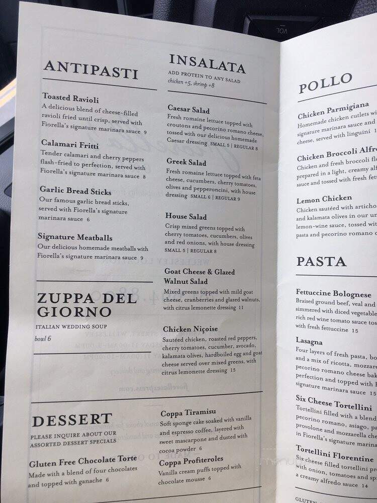 Fiorellas Express - Wellesley, MA menu_pic