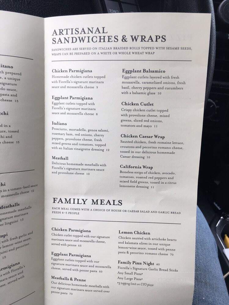 Fiorellas Express - Wellesley, MA menu_pic