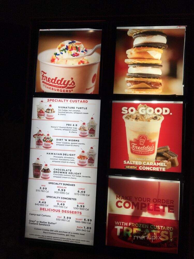 Freddy's Frozen Custard & Steakburgers - Denver, CO menu_pic