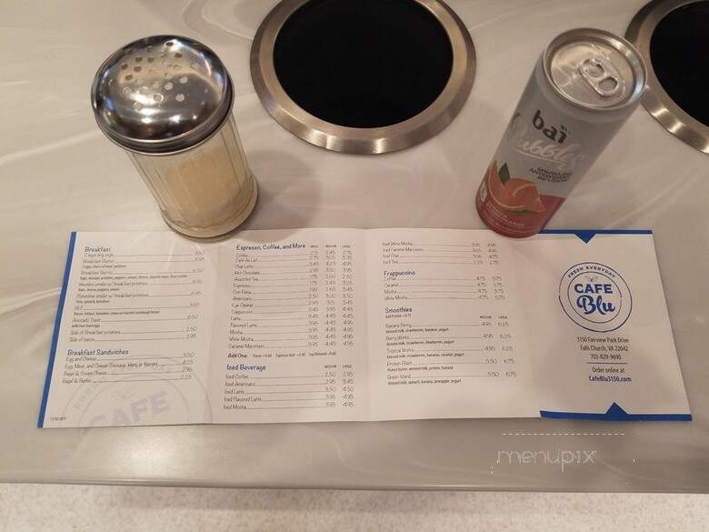 Cafe Blu - Falls Church, VA menu_pic