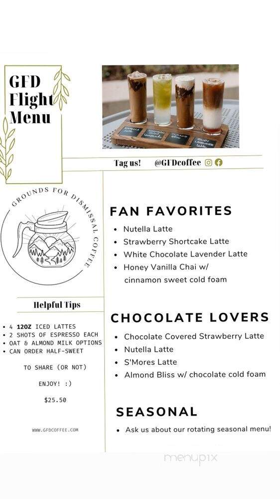 Grounds for Dismissal - Denver, CO menu_pic