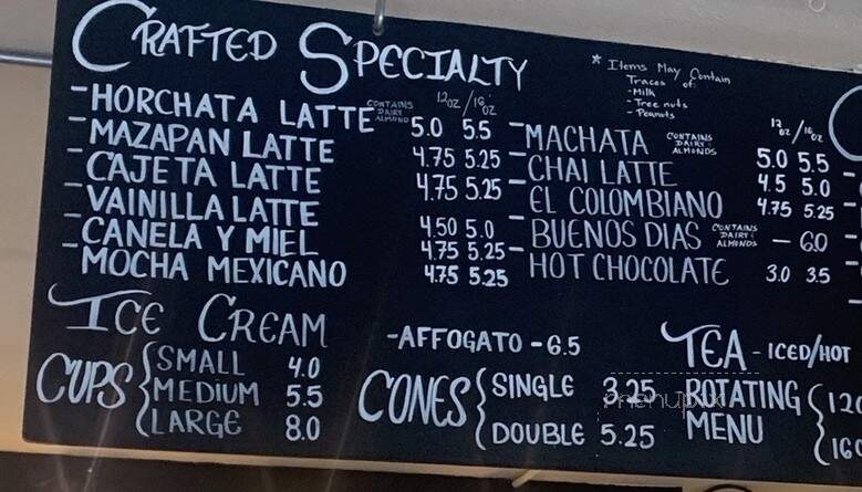Cafeina Cafe - San Diego, CA menu_pic