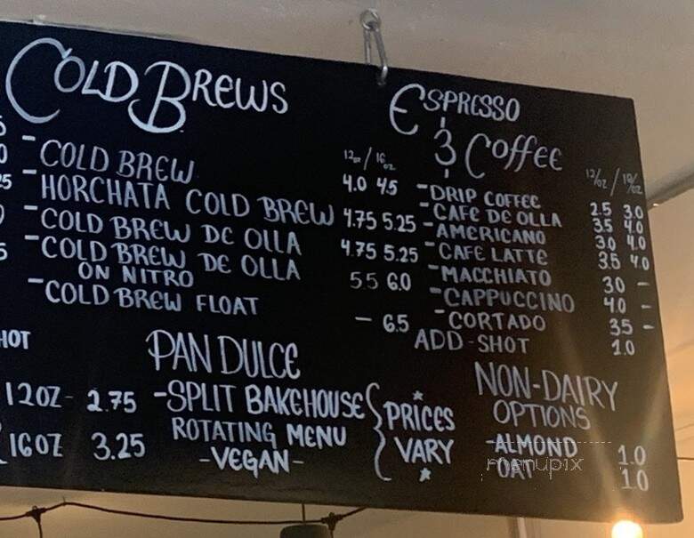 Cafeina Cafe - San Diego, CA menu_pic