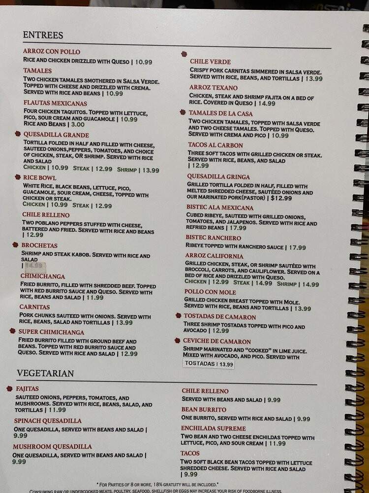 Del Monte Mexican Grill - Winter Park, FL menu_pic