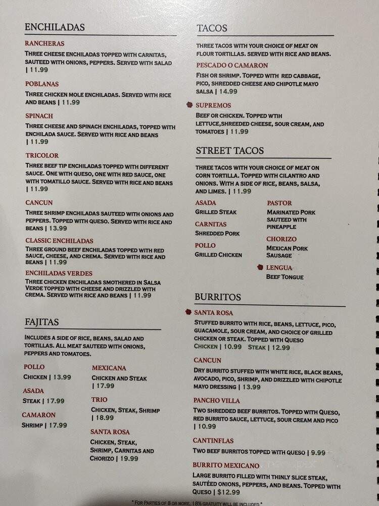 Del Monte Mexican Grill - Winter Park, FL menu_pic