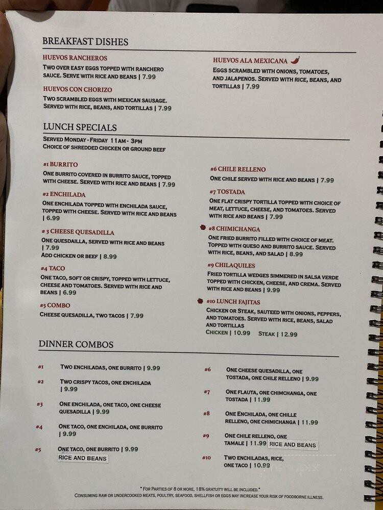 Del Monte Mexican Grill - Winter Park, FL menu_pic