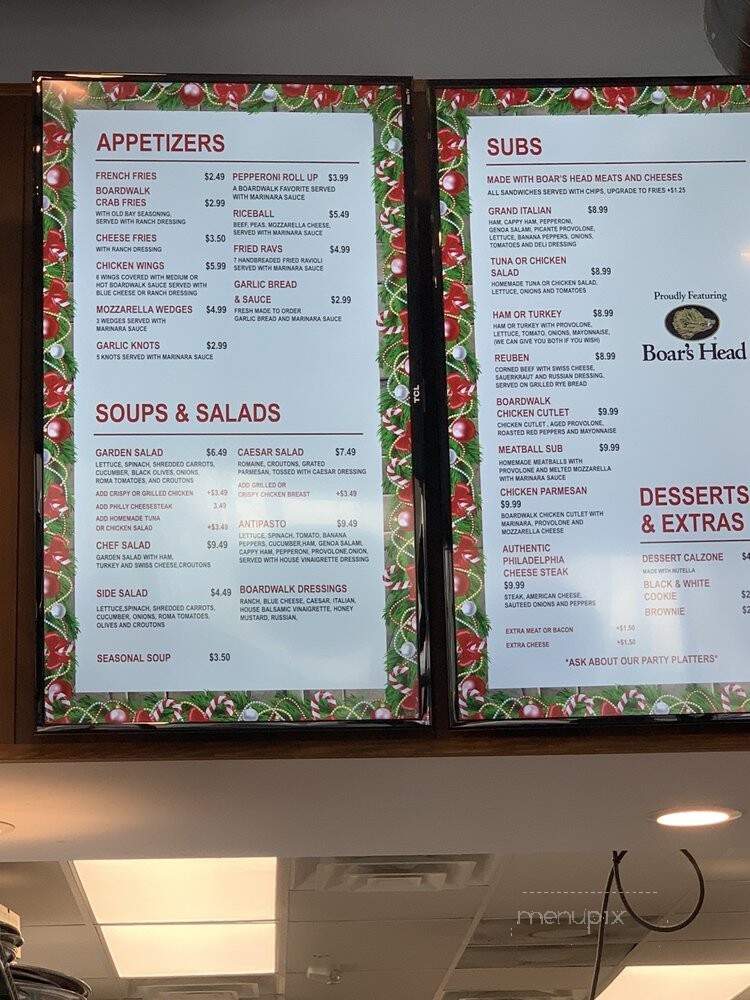 Boardwalk Pizza & Subs - Wilmington, NC menu_pic