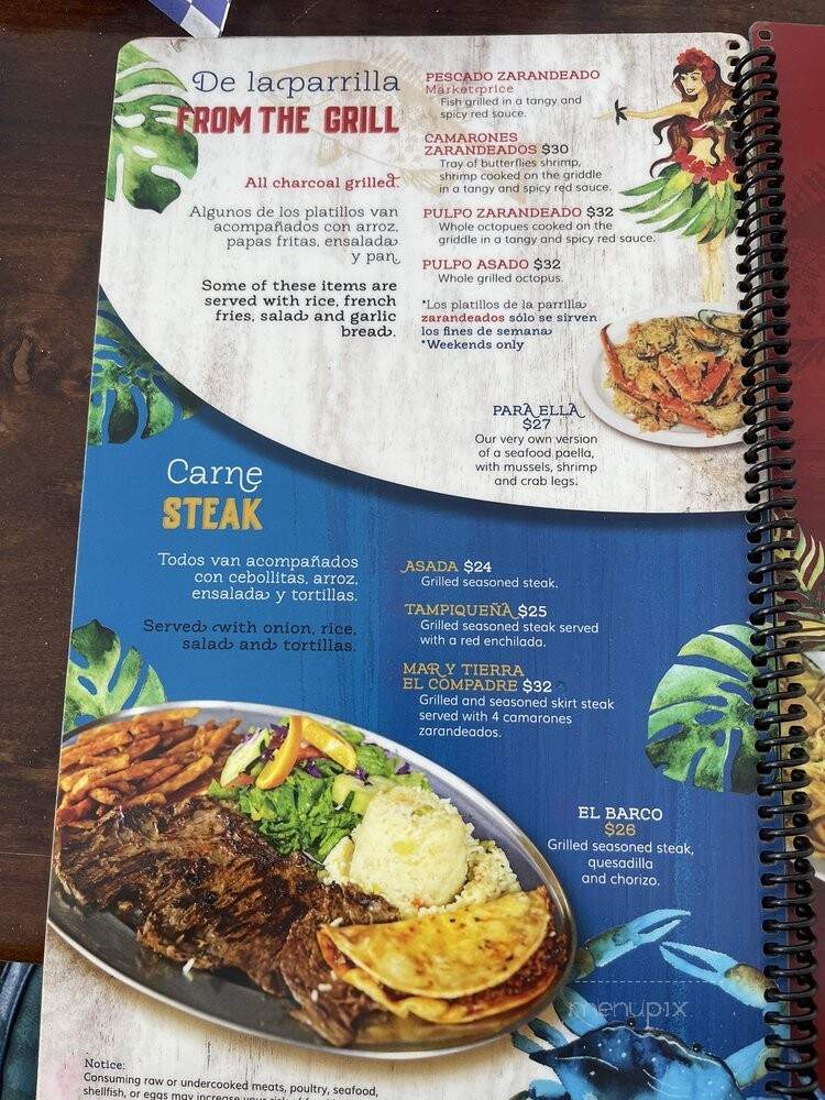Mariscos El Barco - Richmond, VA menu_pic