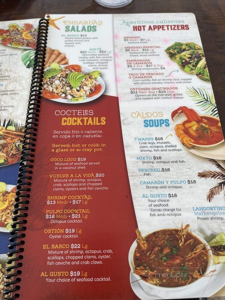 Mariscos El Barco - Richmond, VA menu_pic