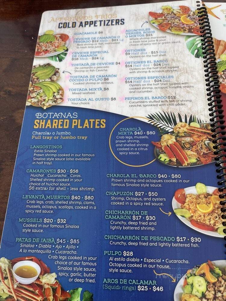 Mariscos El Barco - Richmond, VA menu_pic