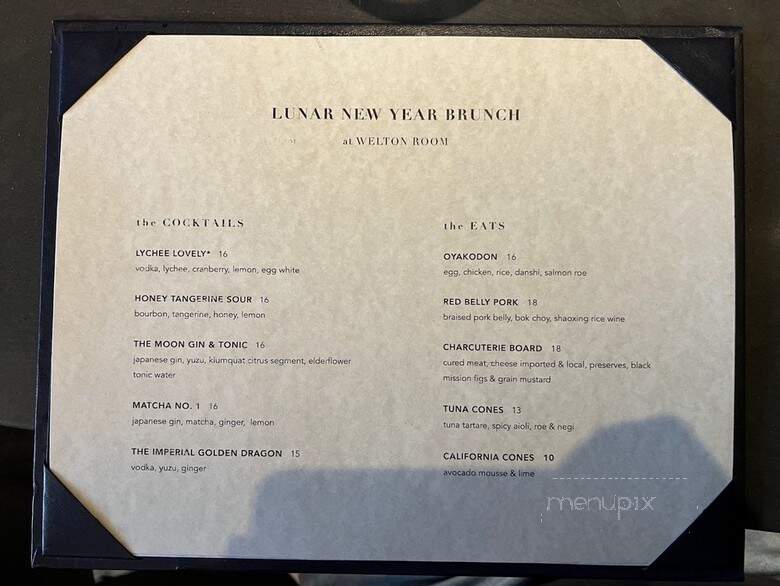 Welton Room - Denver, CO menu_pic