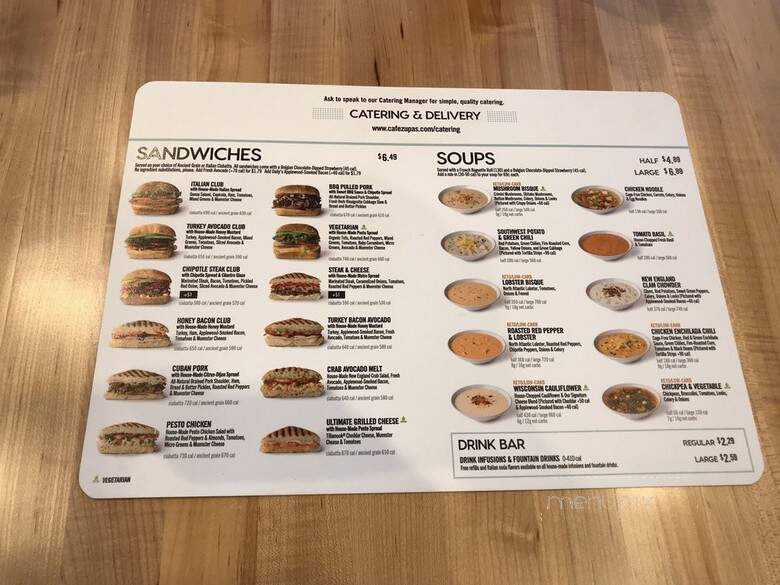 Cafe Zupas - Vernon Hills, IL menu_pic
