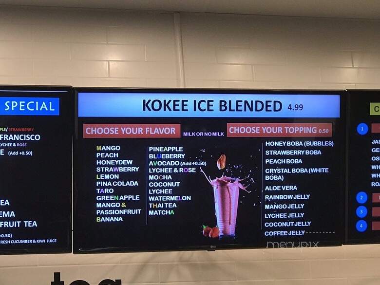 Kokee Tea - Lawrenceville, GA menu_pic