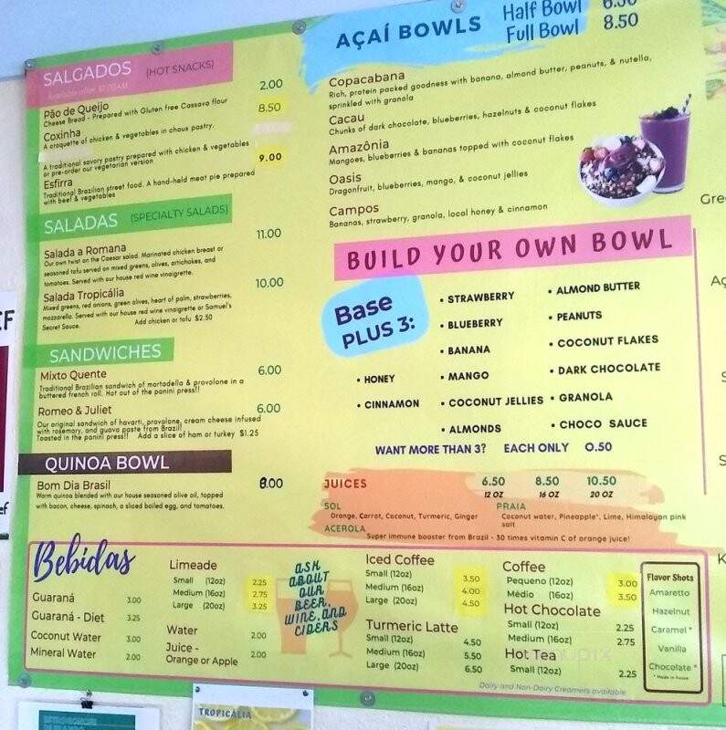 Tropicalia - Brookings, OR menu_pic