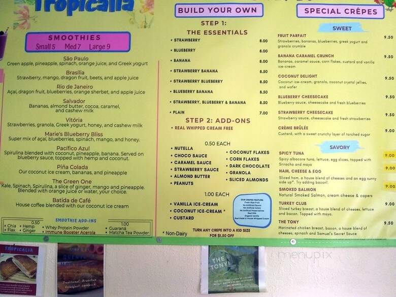 Tropicalia - Brookings, OR menu_pic
