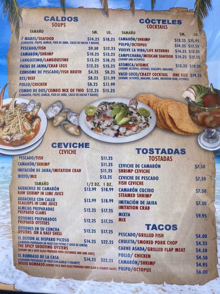 Mariscos La Costa - Costa Mesa, CA menu_pic