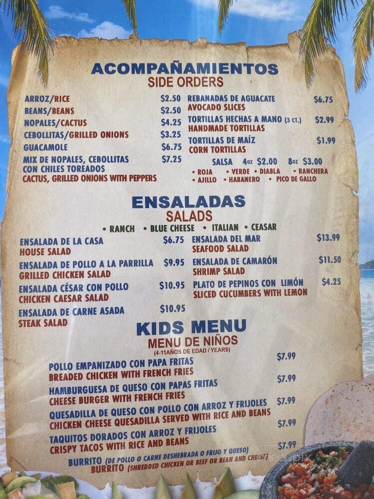 Mariscos La Costa - Costa Mesa, CA menu_pic