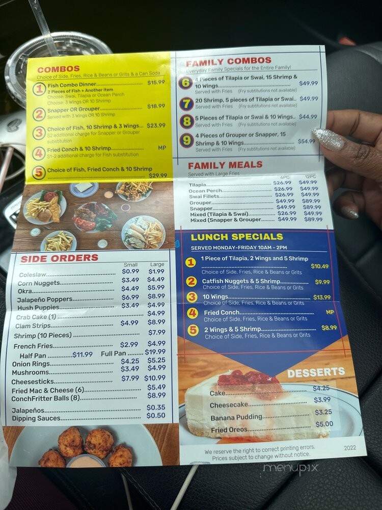 Hook Fish and Chicken - West Palm Beach, FL menu_pic