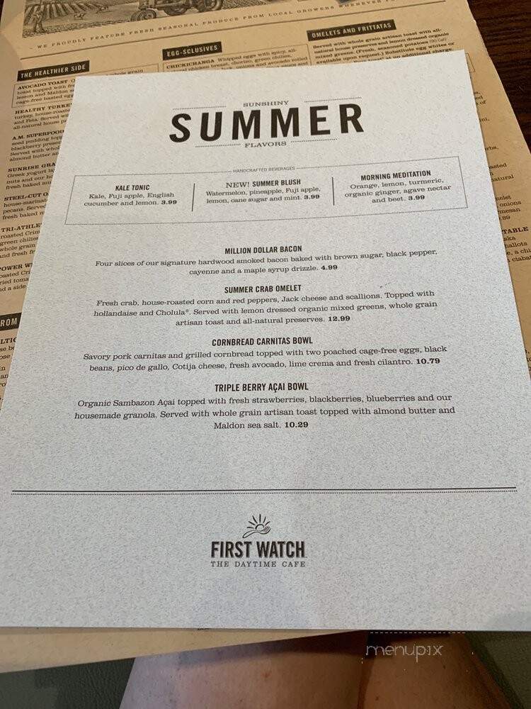 First Watch - Lexington, KY menu_pic