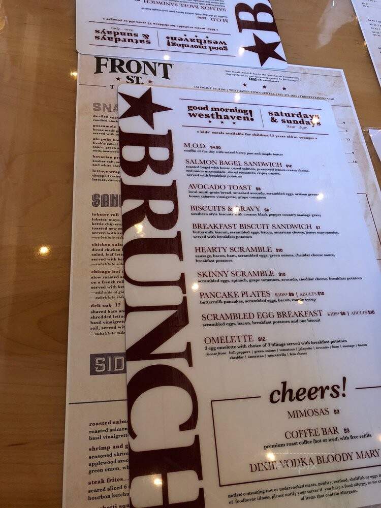 Front St Tavern - Franklin, TN menu_pic