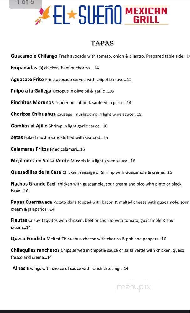El Sueno Mexican Grill - Huntington Station, NY menu_pic