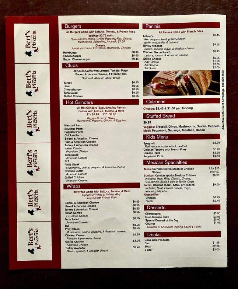Juliana's Pizzeria - West Hartford, CT menu_pic