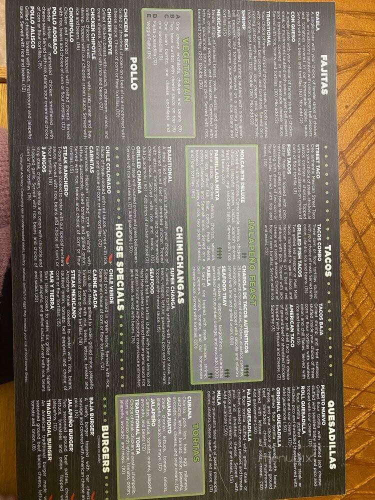 Jalapeno - North Liberty, IA menu_pic