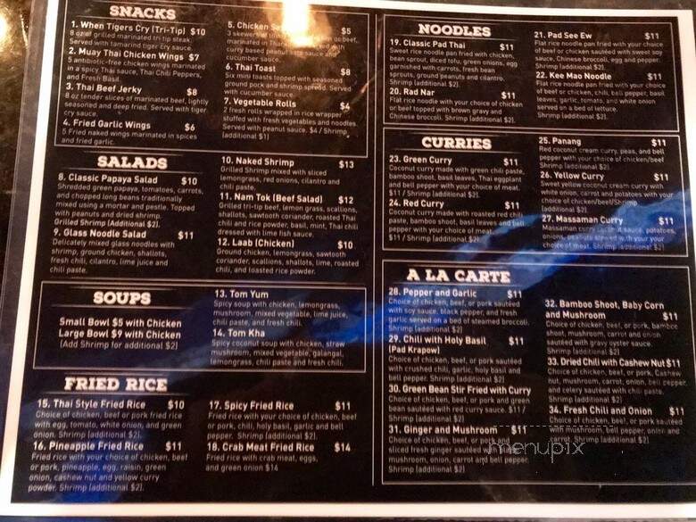Straight Out of Bangkok - Sugar Land, TX menu_pic