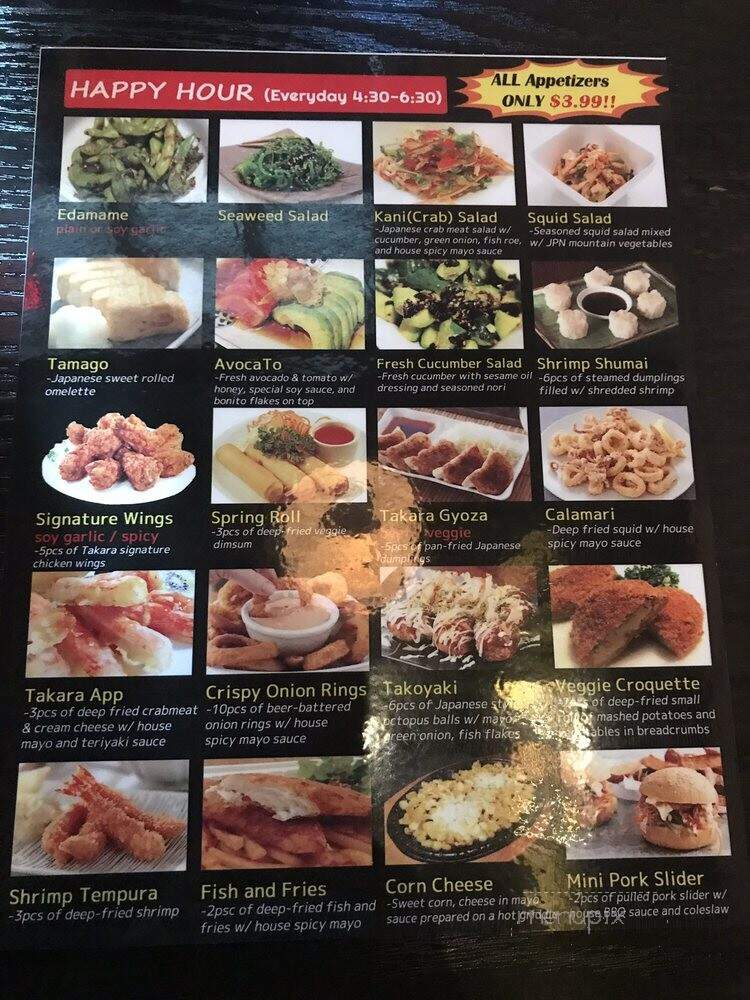 Takara Ramen Westchester - Midlothian, VA menu_pic