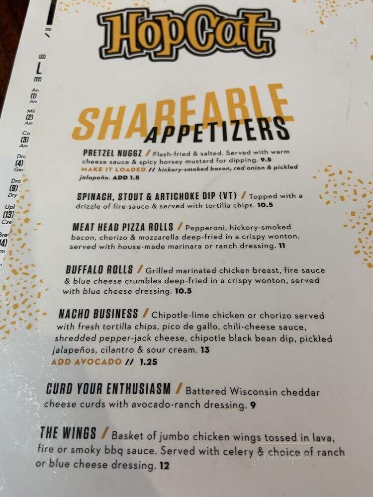 HopCat - Holland, MI menu_pic