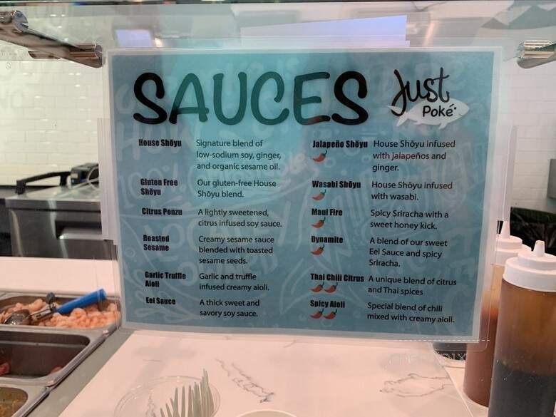 Just Poke - Seattle, WA menu_pic