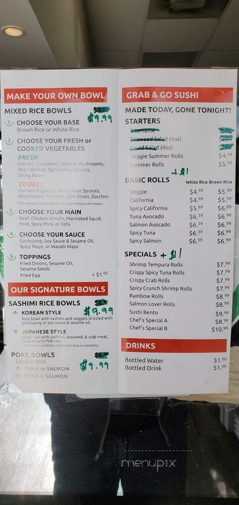 Sushi and Bowls - Cerritos, CA menu_pic