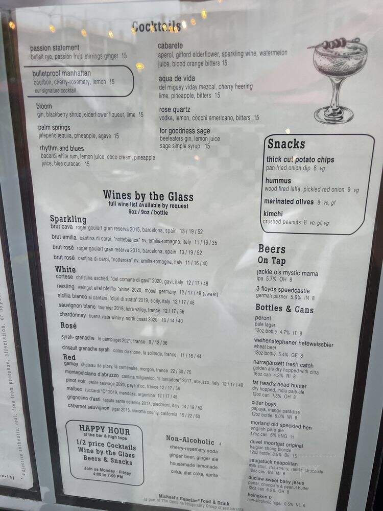 Michael's Genuine Food & Drink - Shaker Heights, OH menu_pic