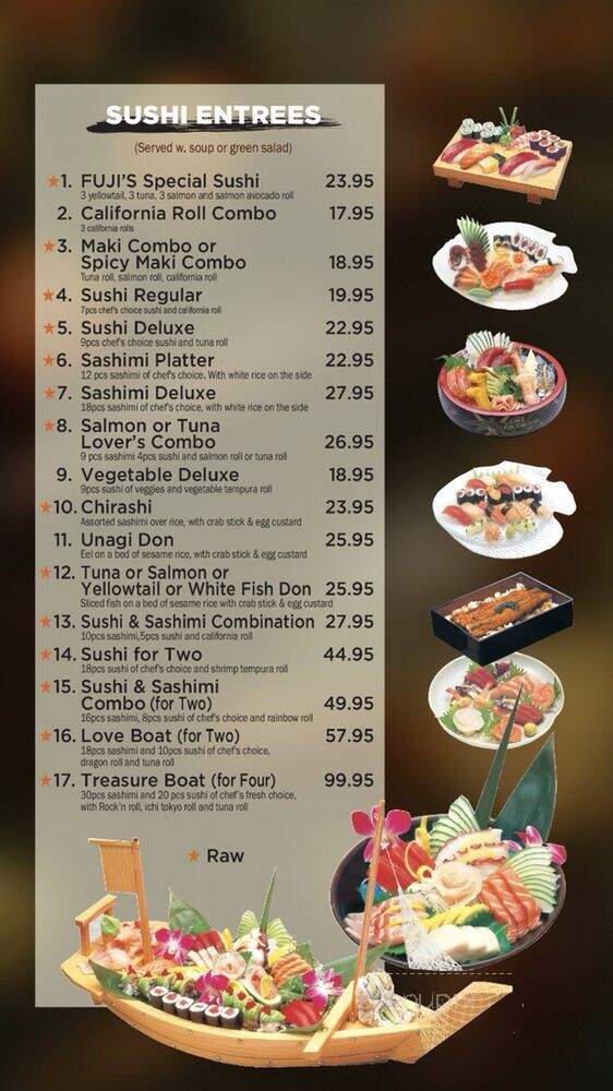Fuji Japanese Steakhouse and Sushi - Rochester, MN menu_pic