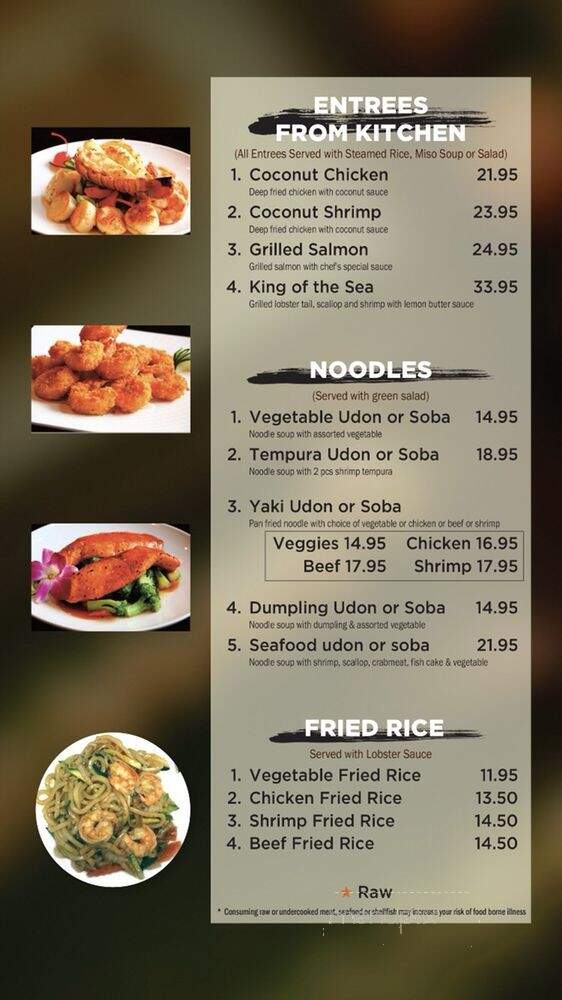 Fuji Japanese Steakhouse and Sushi - Rochester, MN menu_pic
