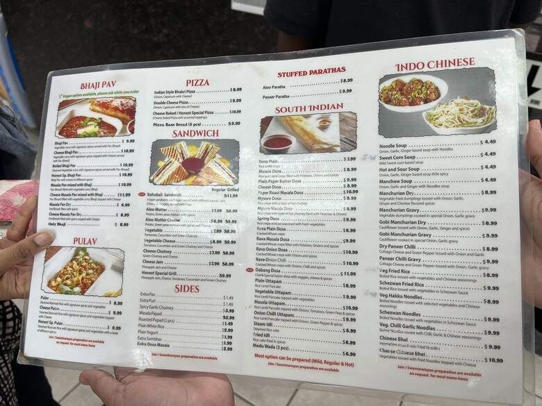 Honest - Houston, TX menu_pic