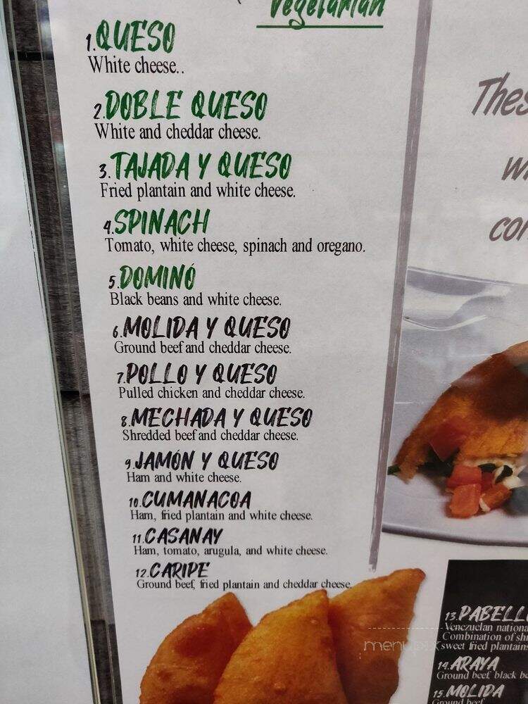 Cariaco - Glendale, CA menu_pic