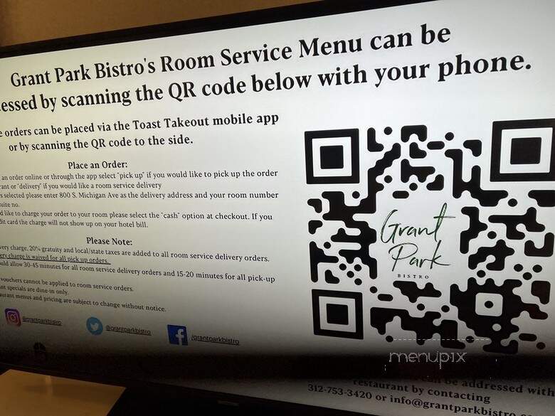 Grant Park Bistro - Chicago, IL menu_pic