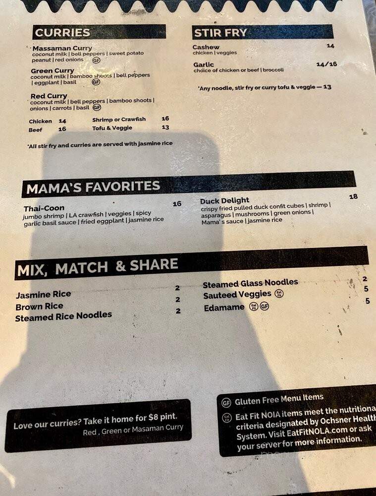 Mama Thai - Metairie, LA menu_pic