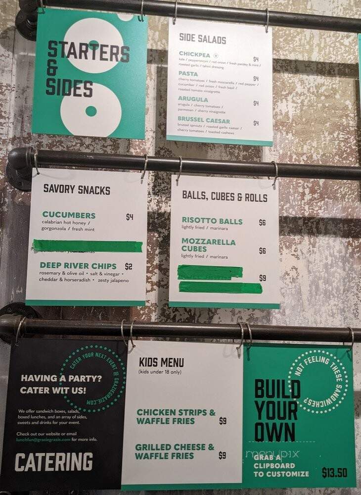 Grazie Grazie - Washington, DC menu_pic