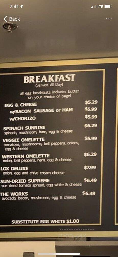 Bagel Bistro - Ladera Ranch, CA menu_pic